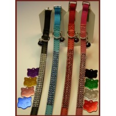Crystal 3 Row Cat Collar with tag
